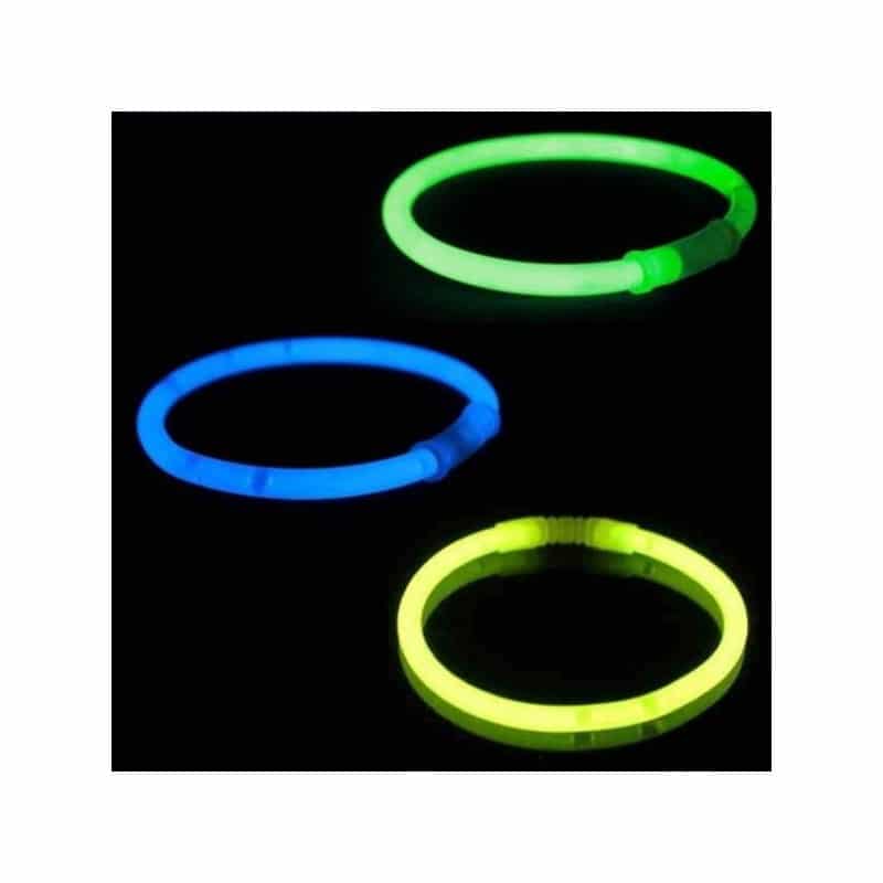 Bracelets Lumineux LED Pour Fête - Lot De 6 - Multicolores Et Piles Remplaçables